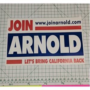 2x Arnold Schwarzenegger Official Campaign Election Yard Sign Governor CA